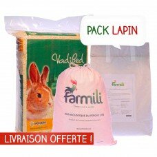 Aliment + litière + foin